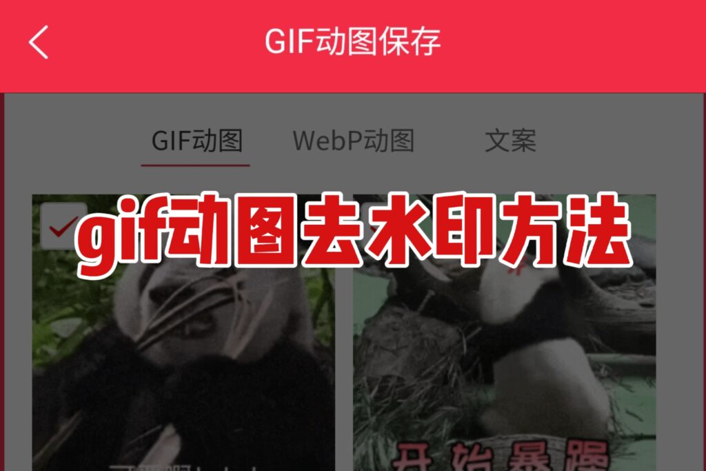 gif动图去水印方法丨无水印高清保存
