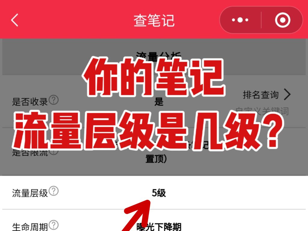 你的小红书笔记流量层级卡在几级？